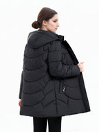 Casaco Padded Longo com Capuz para Mulheres