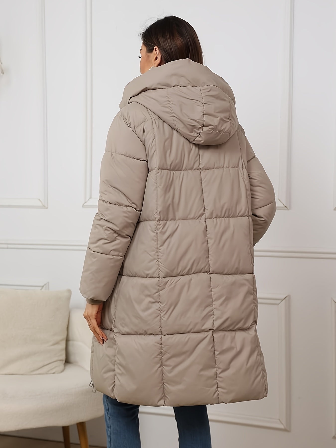 Casaco de Inverno Feminino com Capuz