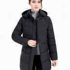 Casaco Padded Longo com Capuz para Mulheres
