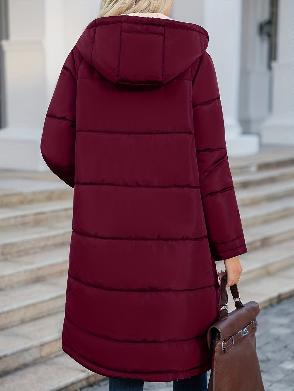 Jaqueta de Inverno Feminina Com Forro e Capuz