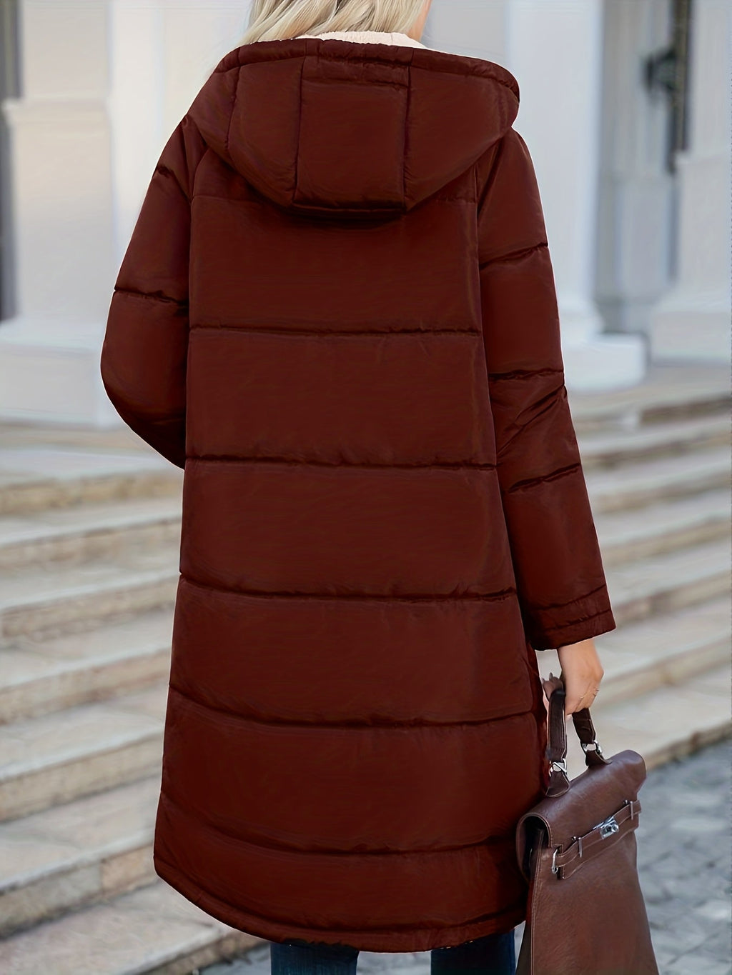 Jaqueta de Inverno Feminina Com Forro e Capuz