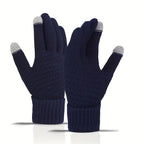 Luvas Jacquard Térmicas de Toque Total Estilo Abacaxi - Unissex