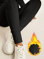 Calças Anke Jacquard Femininas - Leggings Térmicas de Inverno