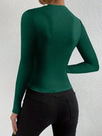 Slim Fit de Manga Longa para Mulheres