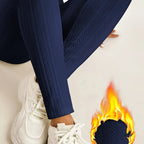 Calças Anke Jacquard Femininas - Leggings Térmicas de Inverno