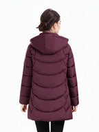 Casaco Padded Longo com Capuz para Mulheres