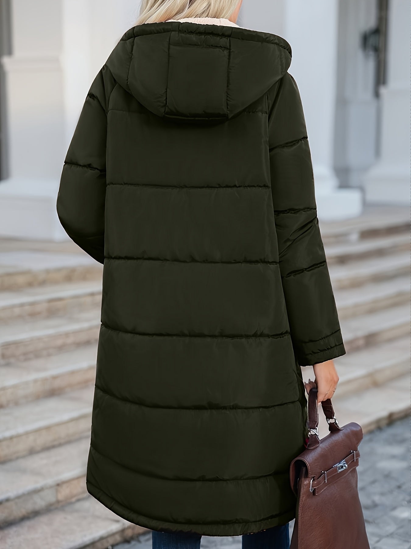 Jaqueta de Inverno Feminina Com Forro e Capuz