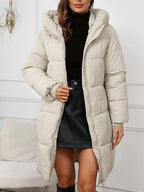 Casaco de Inverno Feminino com Capuz