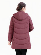 Casaco Padded Longo com Capuz para Mulheres