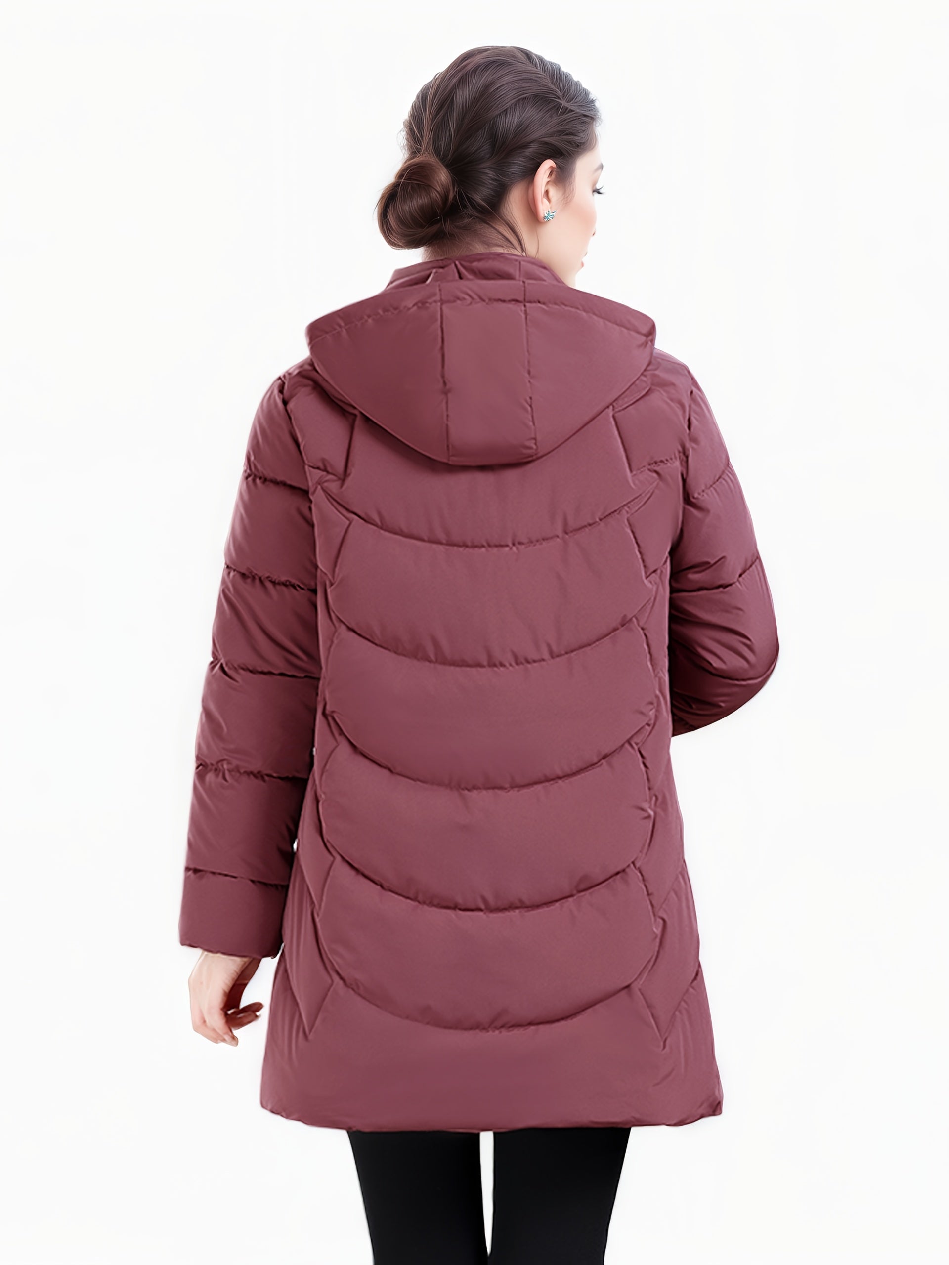 Casaco Padded Longo com Capuz para Mulheres