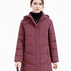 Casaco Padded Longo com Capuz para Mulheres