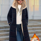 Jaqueta de Inverno Feminina Com Forro e Capuz