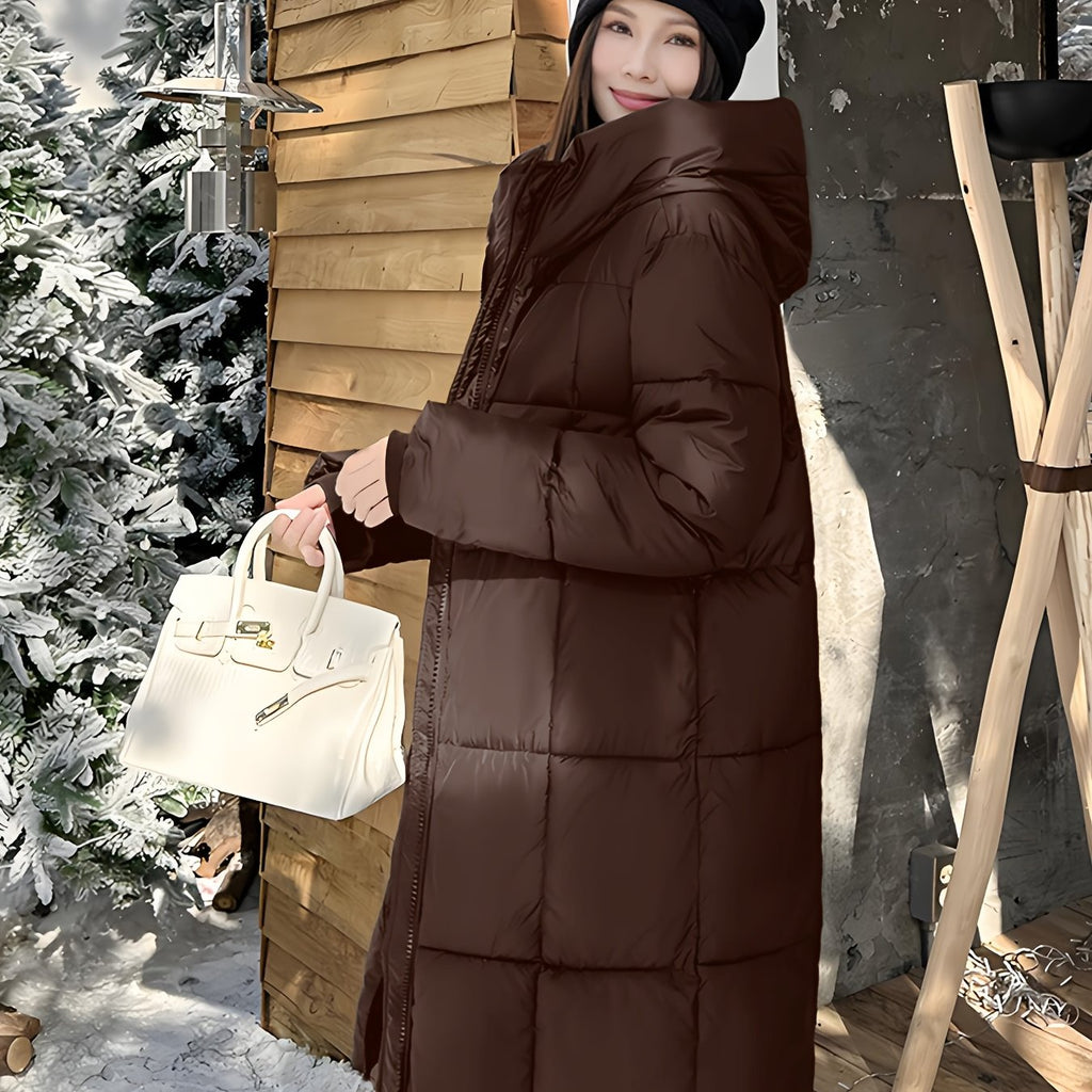 Casaco de Inverno Feminino com Capuz