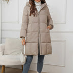 Casaco de Inverno Feminino com Capuz