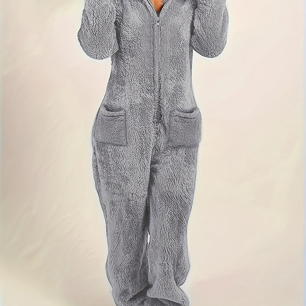 Macacão Feminino Dupla Face Casual para Outono-Inverno