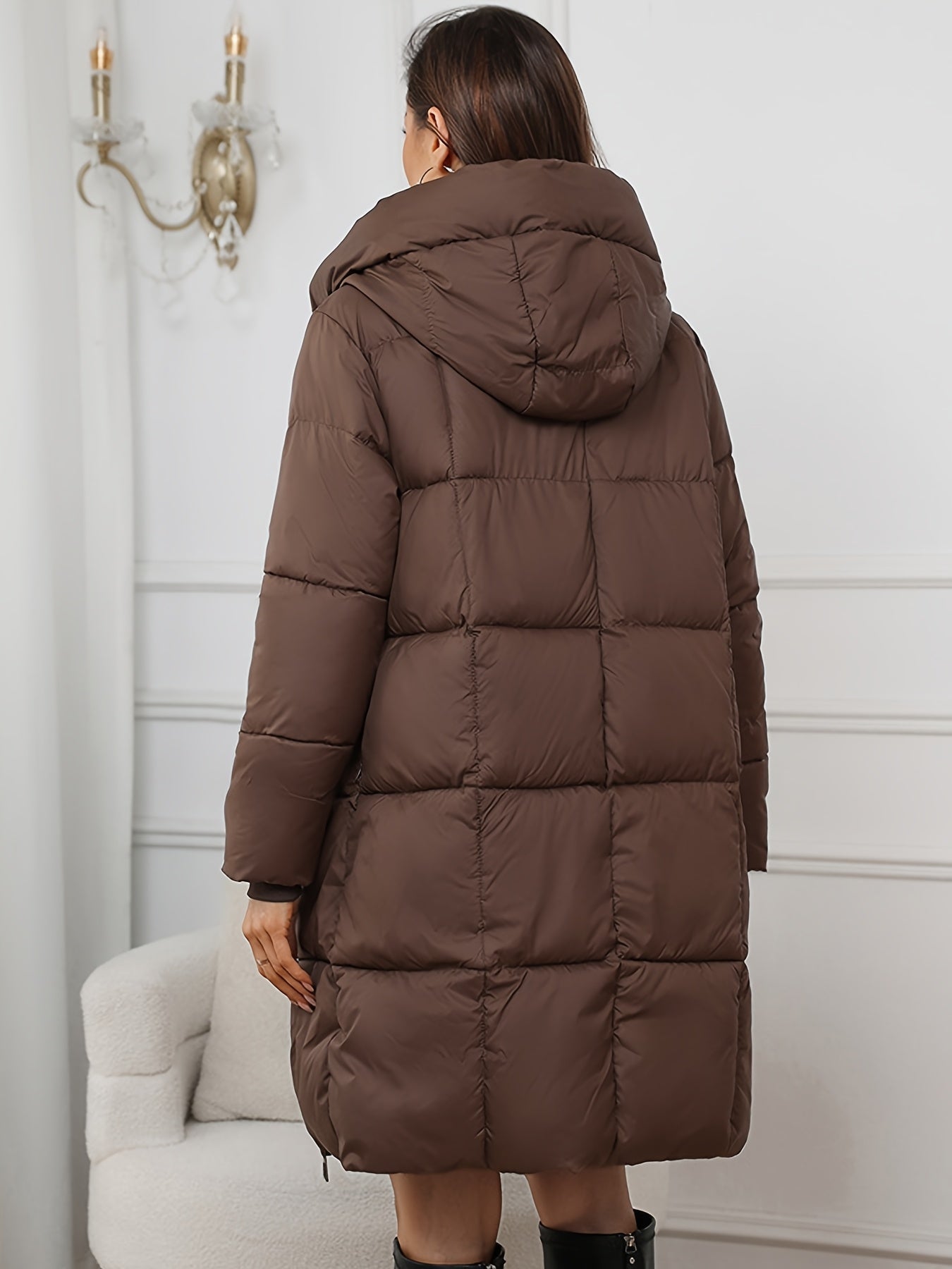 Casaco de Inverno Feminino com Capuz