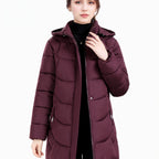 Casaco Padded Longo com Capuz para Mulheres