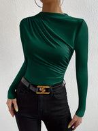 Slim Fit de Manga Longa para Mulheres