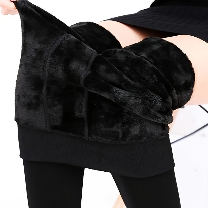 Calça Feminina Térmica Alta com Cintura Alta - Preta e Antiderrapante Imagem principal do produto