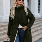 Jaqueta de Inverno Feminina Com Forro e Capuz