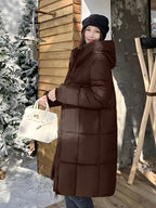 Casaco de Inverno Feminino com Capuz