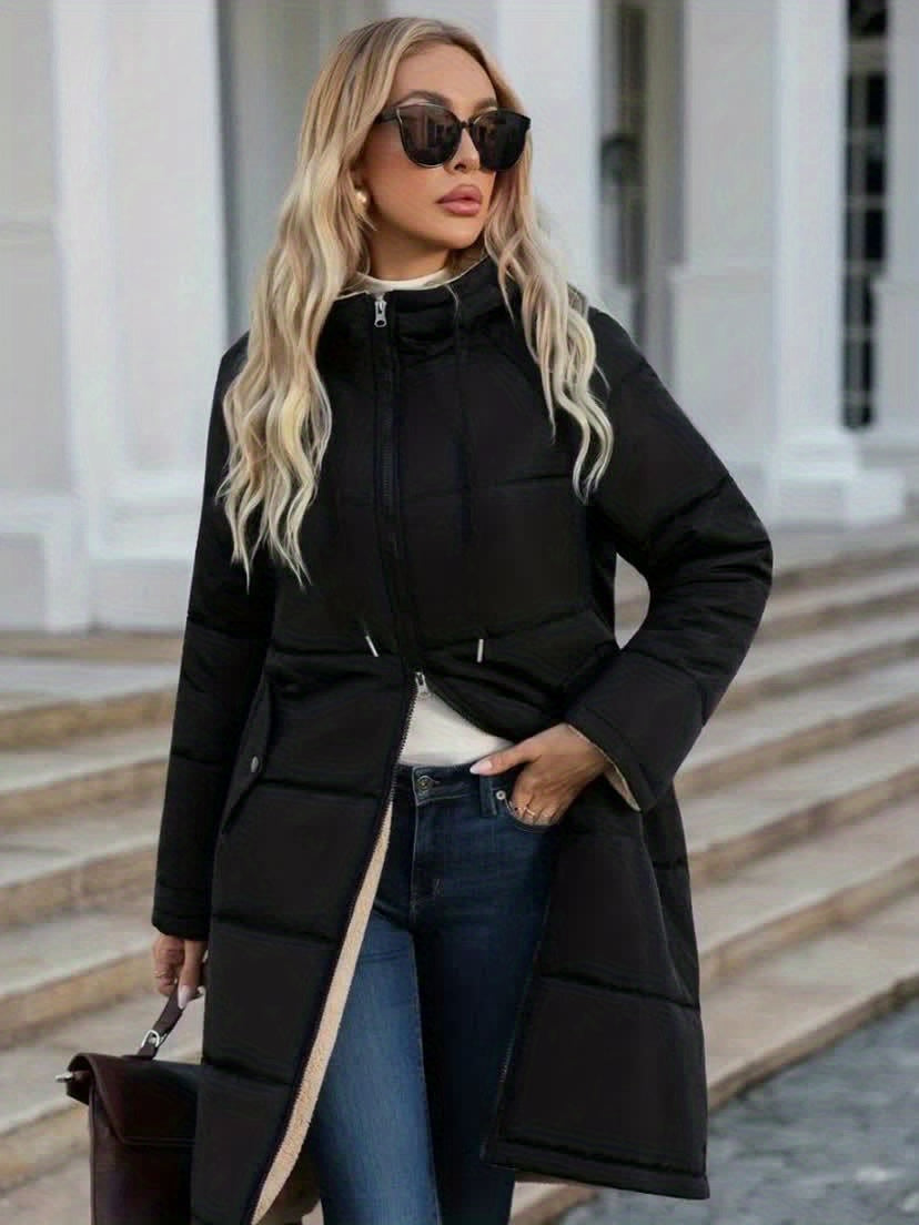 Jaqueta de Inverno Feminina Com Forro e Capuz