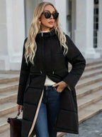 Jaqueta de Inverno Feminina Com Forro e Capuz