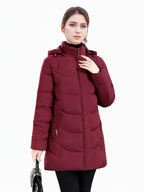 Casaco Padded Longo com Capuz para Mulheres
