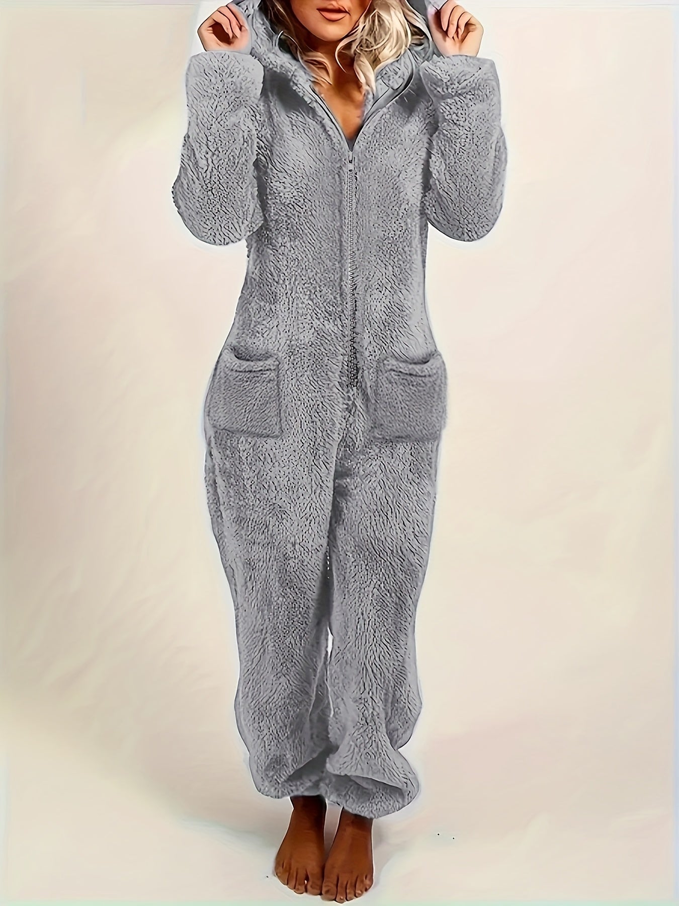 Macacão Feminino Dupla Face Casual para Outono-Inverno