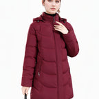Casaco Padded Longo com Capuz para Mulheres