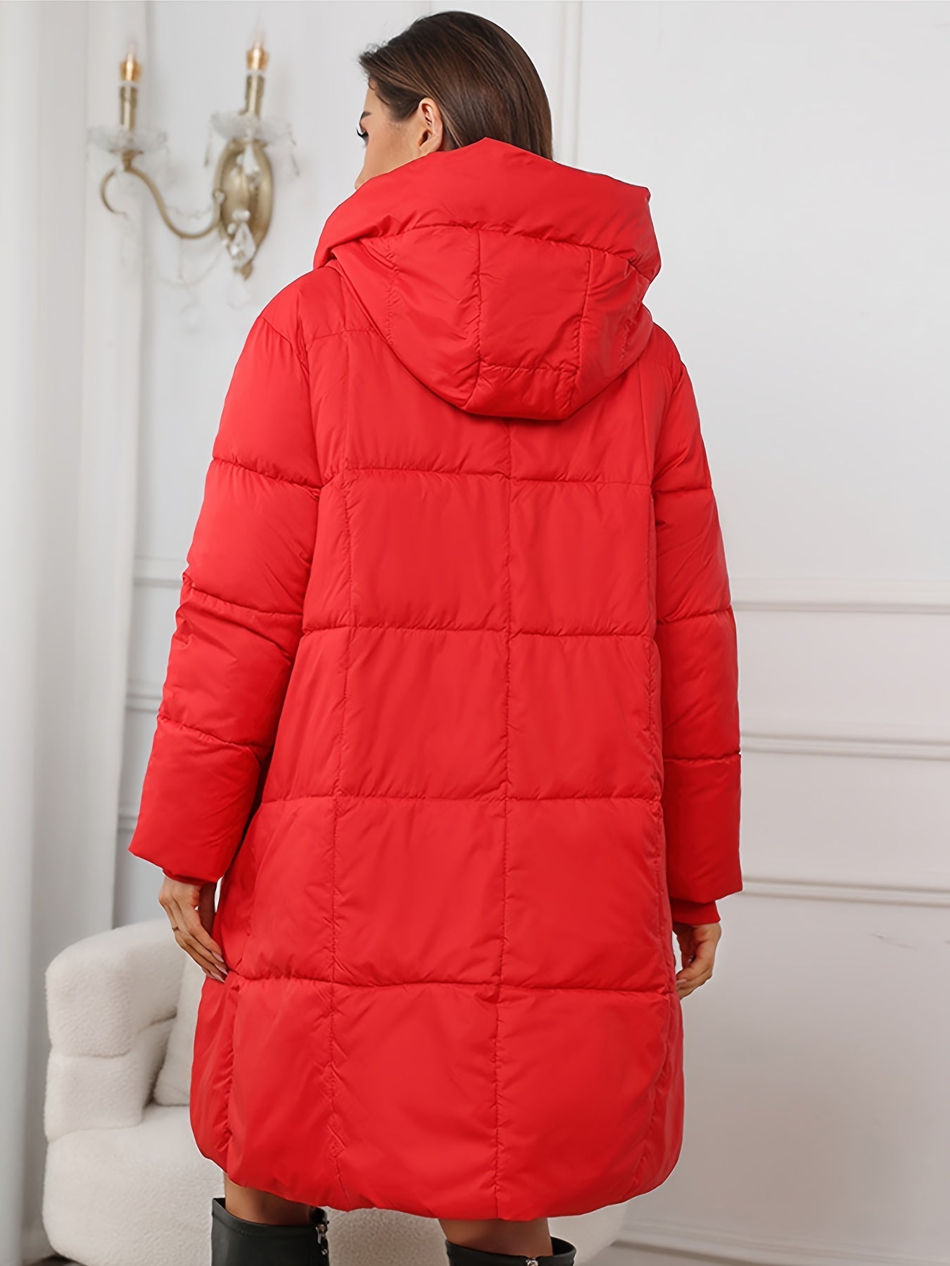 Casaco de Inverno Feminino com Capuz
